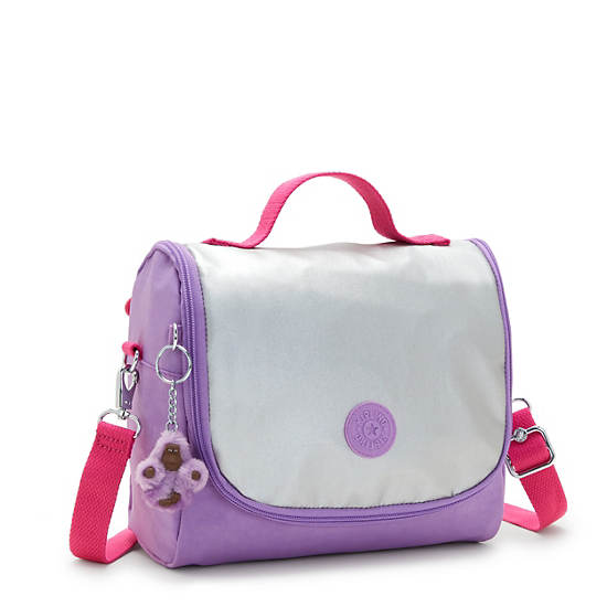 Kipling New Kichirou Lunch Bag Bags Purple Candy Block | CA 2151TC